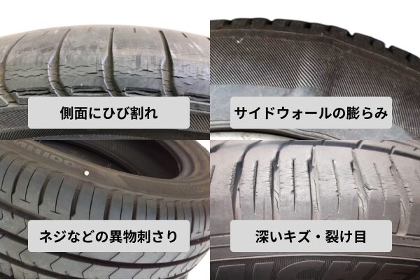 タイヤダメージイメージ図