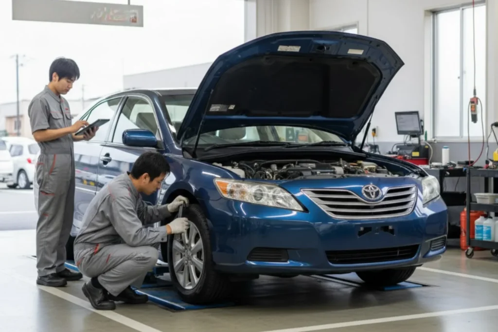 中古カムリ購入時の点検 事故歴や整備状況の確認